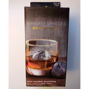BLKSMITH Set of Two Whiskey Spheres Liquor Stones Drink Chillers